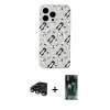 MARSİLYAN™- iPhone 15 Pro Max Kılıf Pusula Form - Şeffaf 360 Full Body Arka Koruyucu + Raze Metal Kamera Lens - TMGI