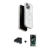 MARSİLYAN™- iPhone 15 Pro Max Kılıf Pusula Form Serisi - Şeffaf 360 Full Body Arka Koruyucu + Raze Metal Kamera Lens - LT