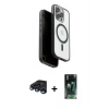 MARSİLYAN™- iPhone 15 Pro Max Kılıf Pusula Form Serisi - Şeffaf 360 Full Body Arka Koruyucu + Raze Metal Kamera Lens - LT