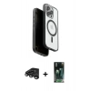 MARSİLYAN™- iPhone 15 Pro Max Kılıf Pusula Form Serisi - Siyah 360 Mat Full Body Arka Koruyucu + Raze Metal Kamera Lens - TMGI