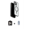 MARSİLYAN™- iPhone 15 Pro Max Kılıf Pusula Form Serisi - Siyah Joko Magic 5D Cam + PVD Metal Kamera Lens - TU