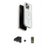 MARSİLYAN™- iPhone 15 Pro Max Kılıf Pusula Form Serisi - Siyah Joko Magic 5D Hayalet Cam + Raze Metal Kamera Lens - GS