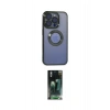 MARSİLYAN™- iPhone 15 Pro Max Kılıf Pusula Form - Siyah 360 Mat Full Body Arka Koruyucu