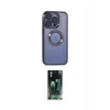 MARSİLYAN™- iPhone 15 Pro Max Kılıf Pusula Form - Siyah 360 Mat Full Body Arka Koruyucu