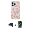 MARSİLYAN™- iPhone 15 Pro Max Kılıf Pusula Form - Siyah 360 Mat Full Body Arka Koruyucu + Raze Metal Kamera Lens - LT
