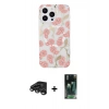 MARSİLYAN™- iPhone 15 Pro Max Kılıf Pusula Form - Siyah 360 Mat Full Body Arka Koruyucu + Raze Metal Kamera Lens - TMGI