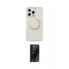 MARSİLYAN™- iPhone 15 Pro Max Kılıf Pusula Form - Siyah 3D Antistatik Hayalet Cam Ekran Koruyucu