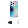 MARSİLYAN™- iPhone 15 Pro Max Kılıf Pusula Form - Siyah Bilvis 0.18mm Plus Cam Ekran Koruyucu + Raze Metal Kamera Lens - TMGI