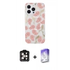 MARSİLYAN™- iPhone 15 Pro Max Kılıf Pusula Form - Siyah Bilvis 5in1 3D Magic Cam Ekran Koruyucu + PVD Metal Kamera Lens - TU