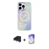 MARSİLYAN™- iPhone 15 Pro Max Kılıf Pusula Form - Siyah Bilvis 5in1 3D Magic Cam Ekran Koruyucu + Raze Metal Kamera Lens - LT