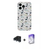 MARSİLYAN™- iPhone 15 Pro Max Kılıf Pusula Form - Siyah Bilvis 5in1 3D Magic Cam Ekran Koruyucu + Raze Metal Kamera Lens - LT