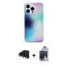 MARSİLYAN™- iPhone 15 Pro Max Kılıf Pusula Form - Siyah Vanessa Magic Cam + Raze Metal Kamera Lens - SH