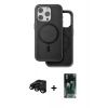 MARSİLYAN™- iPhone 15 Pro Max Kılıf Pusula Işık Koleksiyonu - Şeffaf 360 Full Body Arka Koruyucu + Raze Metal Kamera Lens - SH