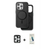 MARSİLYAN™- iPhone 15 Pro Max Kılıf Pusula Işık Koleksiyonu - Şeffaf Pasifik Cam Ekran Koruyucu + PVD Metal Kamera Lens - LT