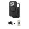 MARSİLYAN™- iPhone 15 Pro Max Kılıf Pusula Işık Koleksiyonu - Siyah Bilvis Hayalet Cam Ekran Koruyucu + Raze Metal Kamera Lens - SH