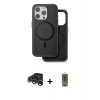 MARSİLYAN™- iPhone 15 Pro Max Kılıf Pusula Işık Koleksiyonu - Siyah Joko Magic 5D Hayalet Cam + Raze Metal Kamera Lens - GS