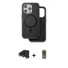 MARSİLYAN™- iPhone 15 Pro Max Kılıf Pusula Işık Koleksiyonu - Siyah Joko Magic 5D Hayalet Cam + Raze Metal Kamera Lens - LT