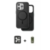 MARSİLYAN™- iPhone 15 Pro Max Kılıf Pusula Işık Koleksiyonu - Siyah Joko Magic 5D Hayalet Cam + PVD Metal Kamera Lens - GI