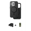 MARSİLYAN™- iPhone 15 Pro Max Kılıf Pusula Işık Koleksiyonu - Siyah Joko Magic 5D Hayalet Cam + Raze Metal Kamera Lens - TMGI