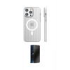 MARSİLYAN™- iPhone 15 Pro Max Kılıf Pusula Minimal Koleksiyonu - Siyah 3D Antistatik Hayalet Cam Ekran Koruyucu