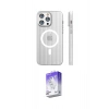 MARSİLYAN™- iPhone 15 Pro Max Kılıf Pusula Minimal Koleksiyonu - Siyah Bilvis 5in1 3D Magic Cam Ekran Koruyucu
