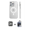 MARSİLYAN™- iPhone 15 Pro Max Kılıf Pusula Minimal Koleksiyonu - Siyah Vanessa Magic Cam + PVD Metal Kamera Lens - GI
