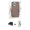 MARSİLYAN™- iPhone 15 Pro Max Kılıf Pusula Modern - Şeffaf Pasifik Cam Ekran Koruyucu + Raze Metal Kamera Lens - GS