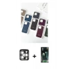 MARSİLYAN™- iPhone 15 Pro Max Kılıf Pusula Modern - Siyah 360 Mat Full Body Arka Koruyucu + PVD Metal Kamera Lens - GS
