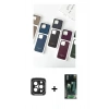 MARSİLYAN™- iPhone 15 Pro Max Kılıf Pusula Modern - Siyah 360 Mat Full Body Arka Koruyucu + PVD Metal Kamera Lens - SH