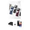 MARSİLYAN™- iPhone 15 Pro Max Kılıf Pusula Modern - Siyah 3D Antistatik Mat Seramik Nano Ekran Koruyucu + Raze Metal Kamera Lens - GS