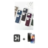 MARSİLYAN™- iPhone 15 Pro Max Kılıf Pusula Modern - Siyah 3D Antistatik Mat Seramik Nano Ekran Koruyucu + PVD Metal Kamera Lens - GI