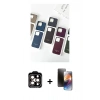 MARSİLYAN™- iPhone 15 Pro Max Kılıf Pusula Modern - Siyah 3D Antistatik Mat Seramik Nano Ekran Koruyucu + PVD Metal Kamera Lens - TU