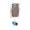 MARSİLYAN™- iPhone 15 Pro Max Kılıf Pusula Modern - Siyah 3D Antistatik Seramik Nano Ekran Koruyucu