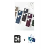 MARSİLYAN™- iPhone 15 Pro Max Kılıf Pusula Modern - Siyah 3D Antistatik Seramik Nano Ekran Koruyucu + PVD Metal Kamera Lens - GI