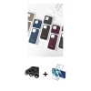 MARSİLYAN™- iPhone 15 Pro Max Kılıf Pusula Modern - Siyah 3D Antistatik Seramik Nano Ekran Koruyucu + Raze Metal Kamera Lens - GS