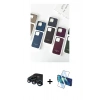 MARSİLYAN™- iPhone 15 Pro Max Kılıf Pusula Modern - Siyah 3D Antistatik Seramik Nano Ekran Koruyucu + Raze Metal Kamera Lens - LT