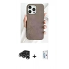 MARSİLYAN™- iPhone 15 Pro Max Kılıf Pusula Modern - Siyah Bilvis 0.18mm Plus Cam Ekran Koruyucu + Raze Metal Kamera Lens - GS
