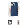 MARSİLYAN™- iPhone 15 Pro Max Kılıf Pusula Modern - Siyah Bilvis 3D Cam Ekran Koruyucu + PVD Metal Kamera Lens - GS