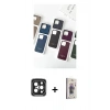 MARSİLYAN™- iPhone 15 Pro Max Kılıf Pusula Modern - Siyah Bilvis 3D Cam Ekran Koruyucu + PVD Metal Kamera Lens - SH