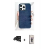 MARSİLYAN™- iPhone 15 Pro Max Kılıf Pusula Modern - Siyah Bilvis 3D Cam Ekran Koruyucu + Raze Metal Kamera Lens - GS