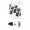 MARSİLYAN™- iPhone 15 Pro Max Kılıf Pusula Modern - Siyah Bilvis 3D Cam Ekran Koruyucu + Raze Metal Kamera Lens - SH