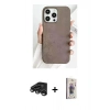MARSİLYAN™- iPhone 15 Pro Max Kılıf Pusula Modern - Siyah Bilvis 3D Cam Ekran Koruyucu + Raze Metal Kamera Lens - TMGI