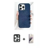 MARSİLYAN™- iPhone 15 Pro Max Kılıf Pusula Modern - Siyah Bilvis 3D Mat Cam Ekran Koruyucu + PVD Metal Kamera Lens - LT
