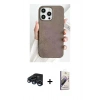 MARSİLYAN™- iPhone 15 Pro Max Kılıf Pusula Modern - Siyah Bilvis 3D Mat Cam Ekran Koruyucu + Raze Metal Kamera Lens - LT