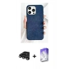 MARSİLYAN™- iPhone 15 Pro Max Kılıf Pusula Modern - Siyah Bilvis 5in1 3D Magic Cam Ekran Koruyucu + Raze Metal Kamera Lens - TMGI