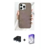 MARSİLYAN™- iPhone 15 Pro Max Kılıf Pusula Modern - Siyah Bilvis 5in1 3D Magic Cam Ekran Koruyucu + Raze Metal Kamera Lens - LT