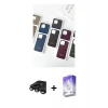 MARSİLYAN™- iPhone 15 Pro Max Kılıf Pusula Modern - Siyah Bilvis 5in1 3D Magic Cam Ekran Koruyucu + Raze Metal Kamera Lens - TMGI