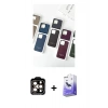 MARSİLYAN™- iPhone 15 Pro Max Kılıf Pusula Modern - Siyah Bilvis 5in1 5D Magic Hayalet Cam Ekran Koruyucu + PVD Metal Kamera Lens - TU