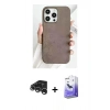MARSİLYAN™- iPhone 15 Pro Max Kılıf Pusula Modern - Siyah Bilvis 5in1 5D Magic Hayalet Cam Ekran Koruyucu + Raze Metal Kamera Lens - GS