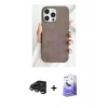 MARSİLYAN™- iPhone 15 Pro Max Kılıf Pusula Modern - Siyah Bilvis 5in1 5D Magic Hayalet Cam Ekran Koruyucu + Raze Metal Kamera Lens - TMGI